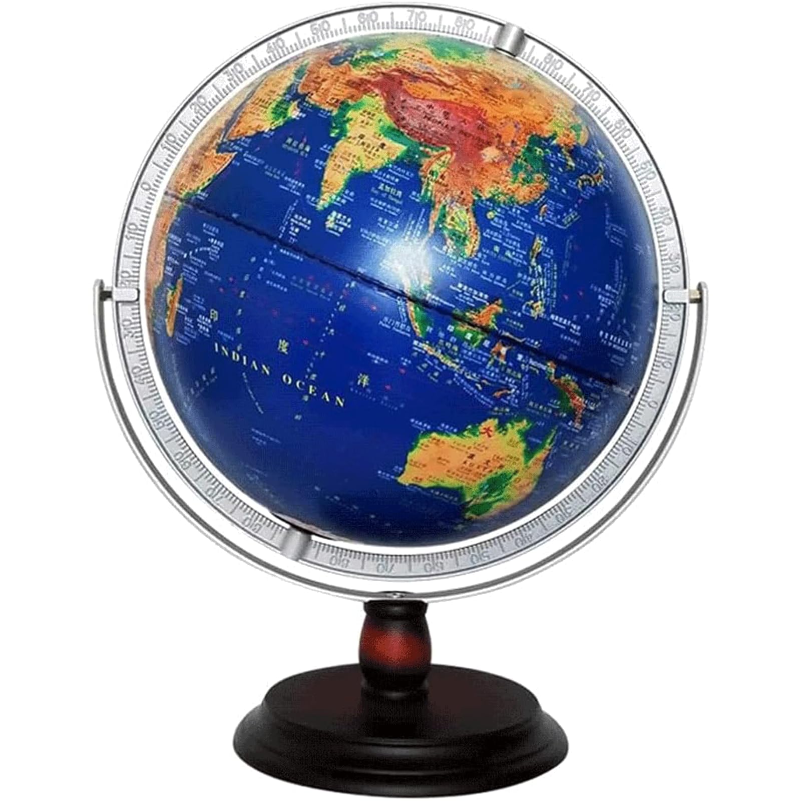 3D Embossed Globe, 720° Rotating World Globe with Scale Ball Rack, Rechargeable Earth Globe Built in LED Geographic Globe 3D Embossed Globe, 720° Rotating World Globe with Scale Ball Rack, Rechargeable Earth Globe Built in LED Geographic Globe